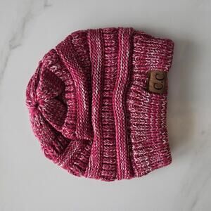 C.C Knit Ponytail Beanie - Cozy and Stylish Winter Hat